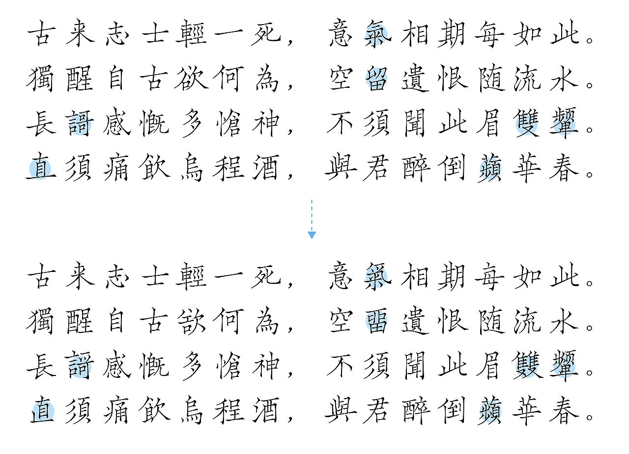 迭书意深字新的的)字命的的