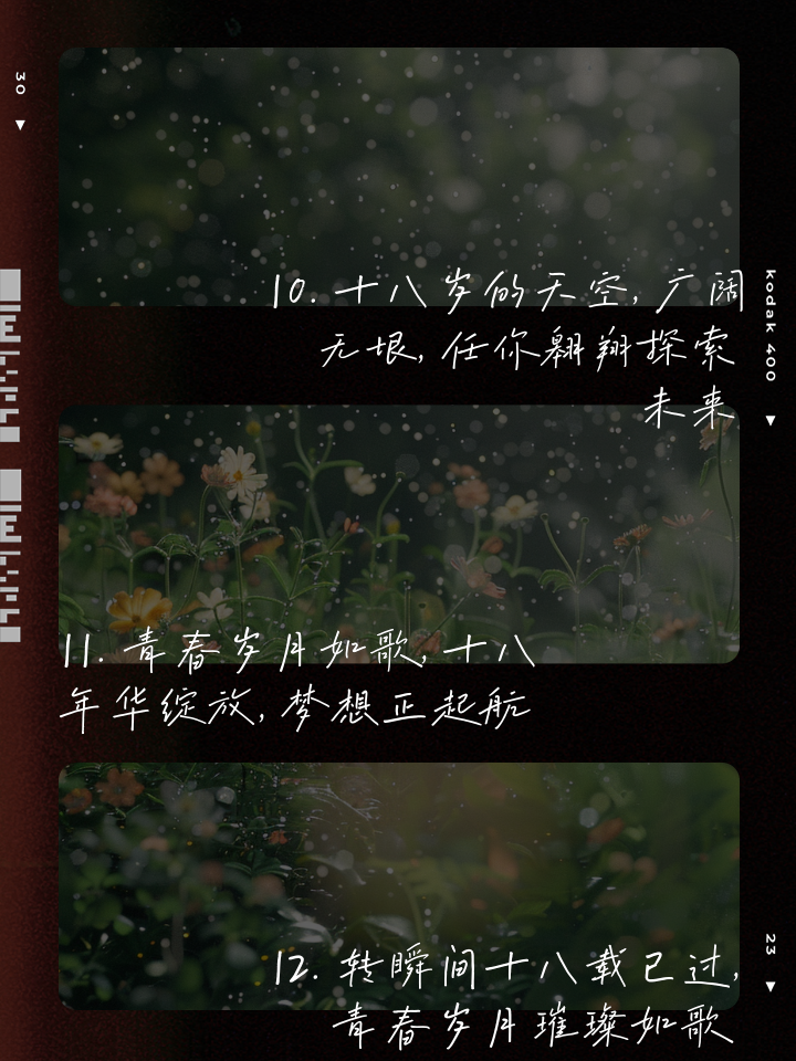 十八岁生日祝福语简短精辟