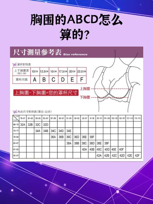 女生罩杯abcdef区别图片