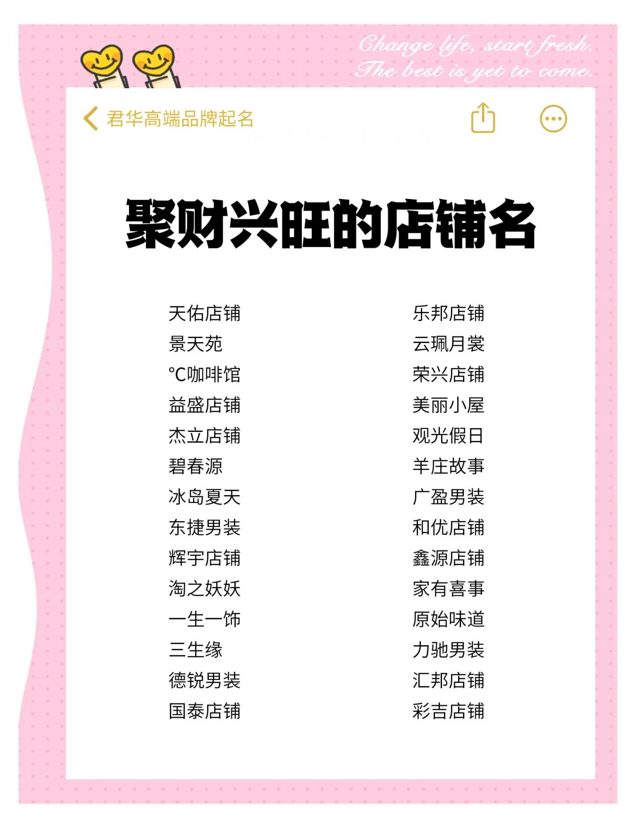 2020年超市名字店名大全原字